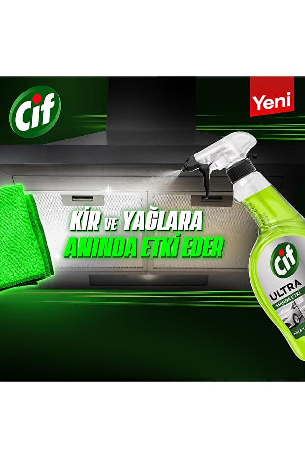 Ultra Sprey Anında Etki Kir & Yağ Çözücü 750ml x1 Sakura Sprey x1 Kireç ve Pas Sökücü x1
