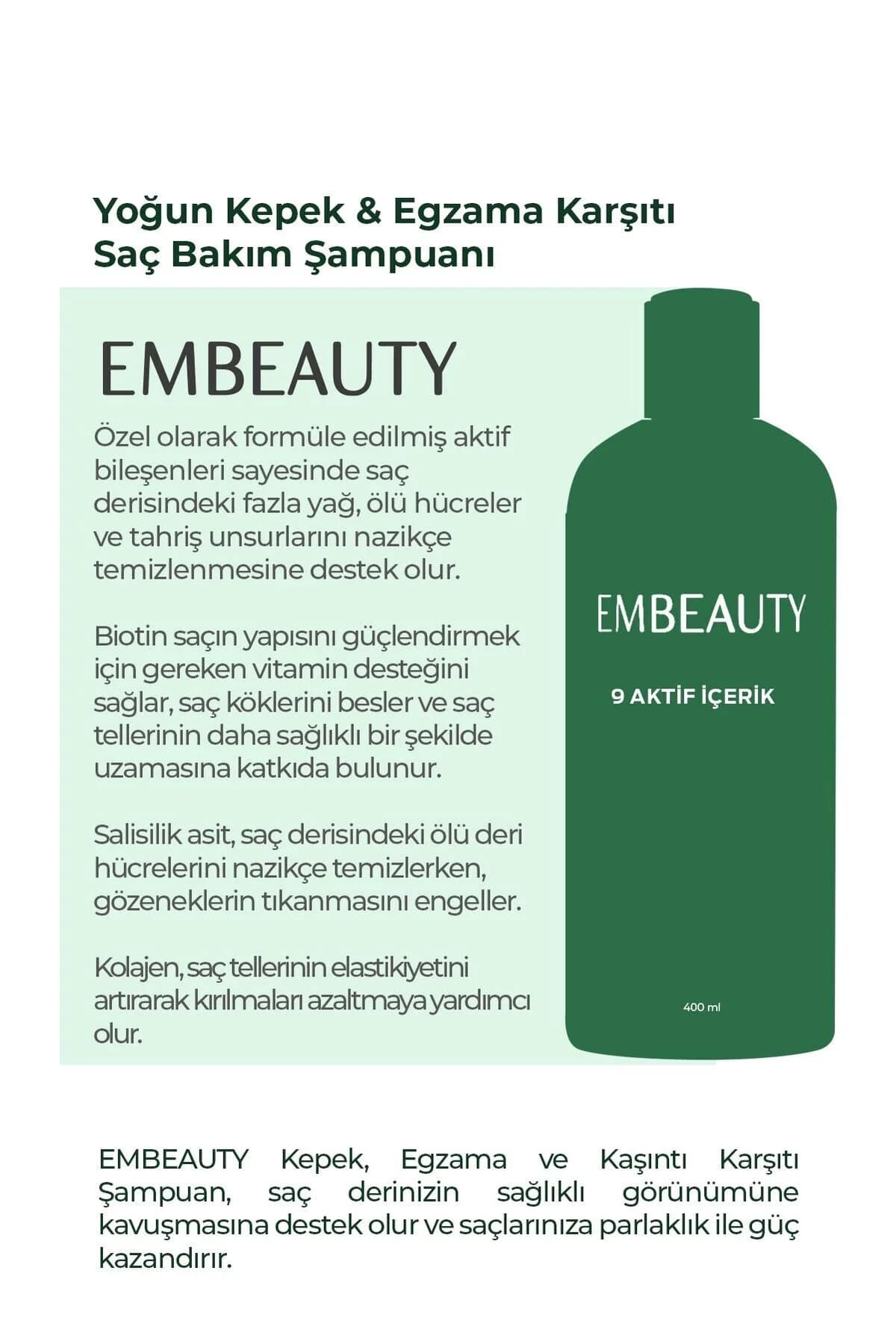 Kepek Kaşıntı Ve Egzama Karşıtı 9 Aktifli Kepek Karşıtı Tuzsuz Sampuan 400 ml