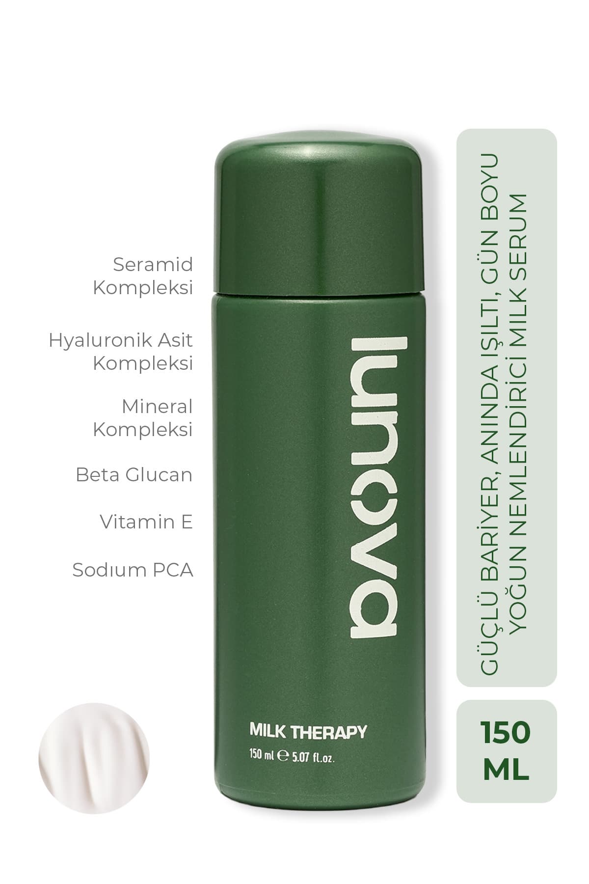 Milk Therapy Serum 150 ML | Yoğun Nem, Bariyer Güçlendirme, SPF ve Makyaj Bazı Serum