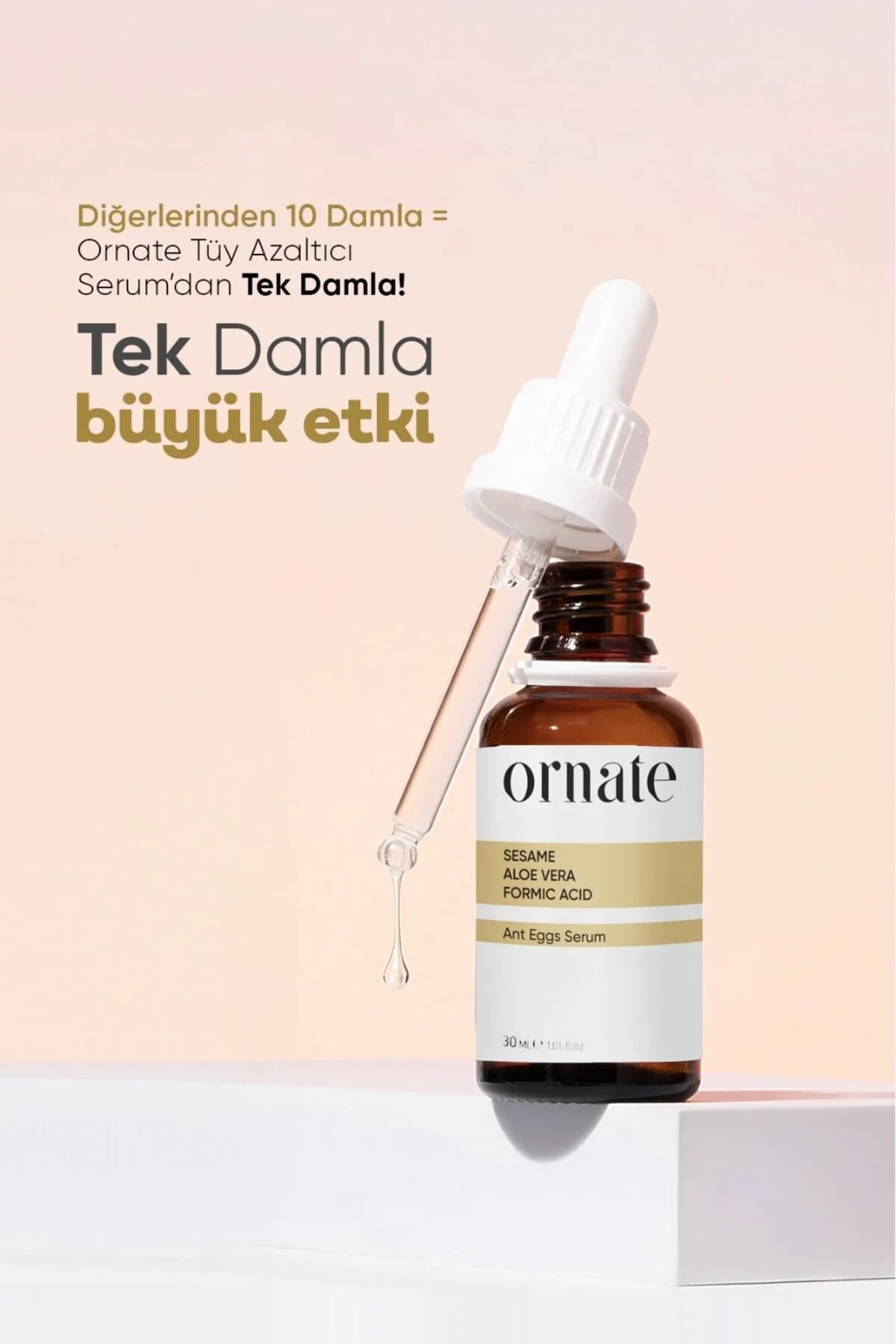 Karınca Yumurtası Yağlı Tüy Azaltıcı Ve Tüy Serum 30ml %0.5 Formic Acid %10 Aloe Vera