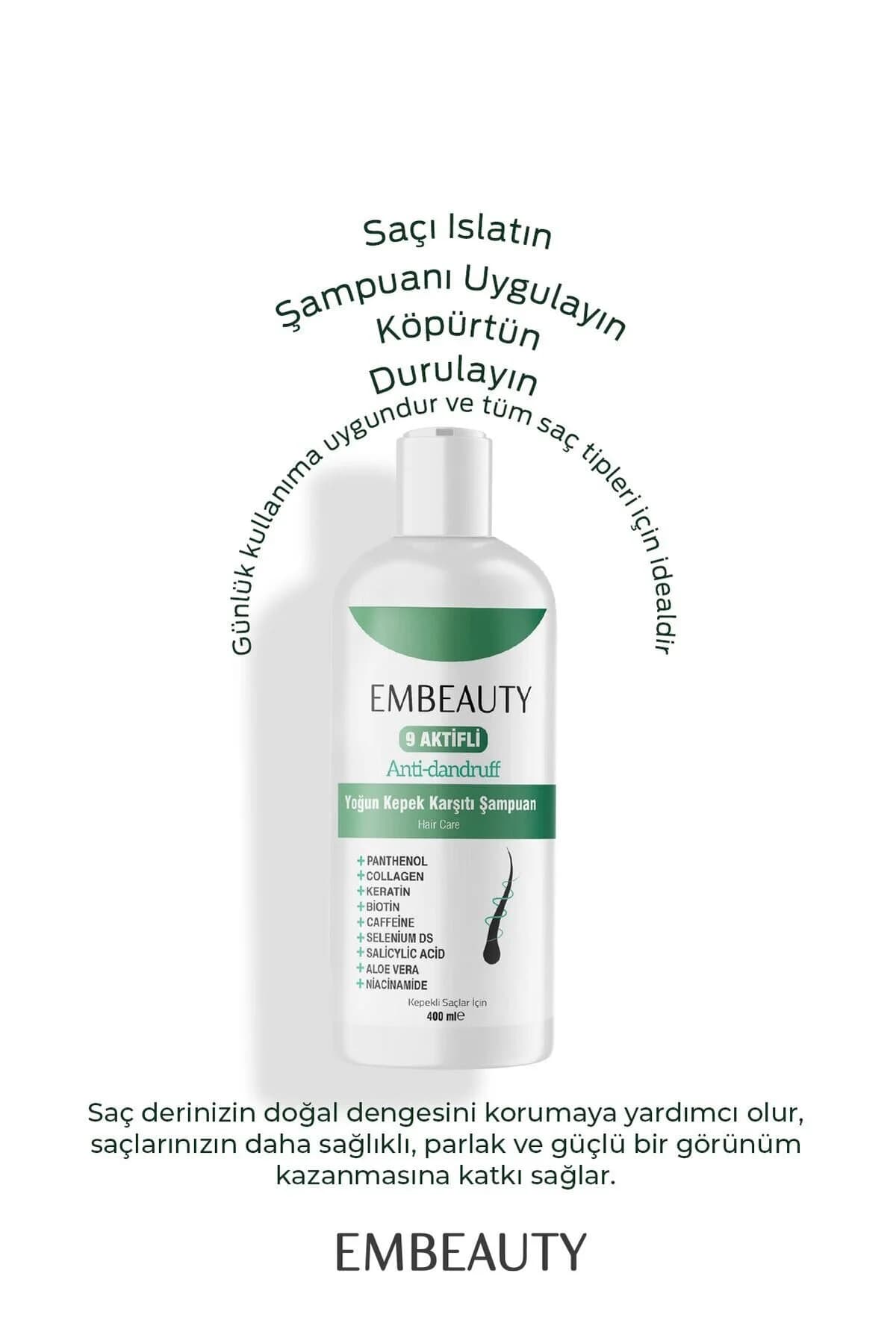 Kepek Kaşıntı Ve Egzama Karşıtı 9 Aktifli Kepek Karşıtı Tuzsuz Sampuan 400 ml