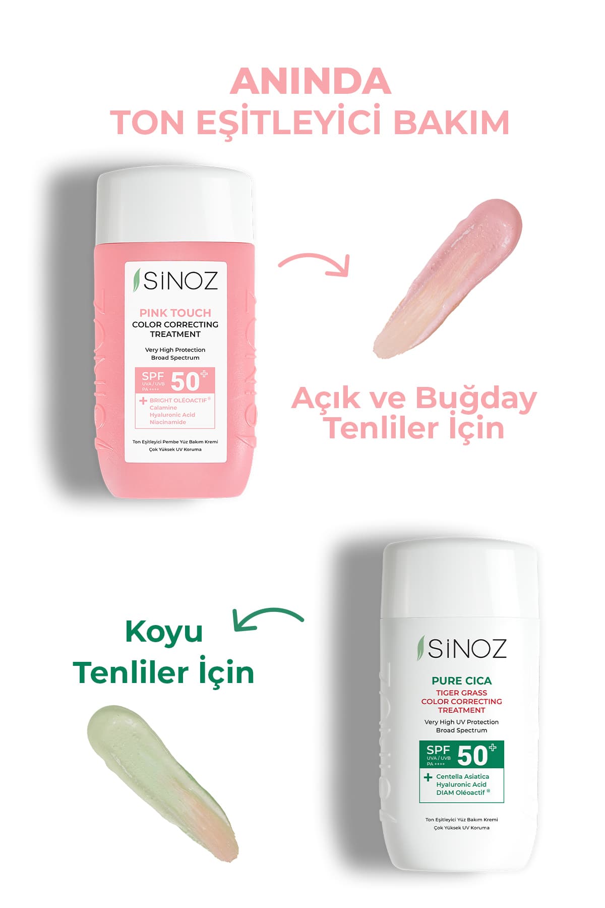 Pink Touch Anında Ton Eşitleyici Onarıcı Nemlendirici Pembe Yüz Güneş Kremi Spf50