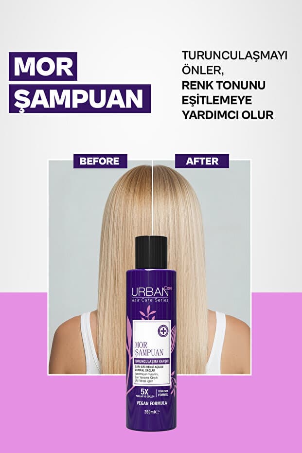 Turunculaşma Karşıtı Mor Saç Bakım Şampuanı,250 ml, Sülfatlı, Vegan, Mor Şampuan