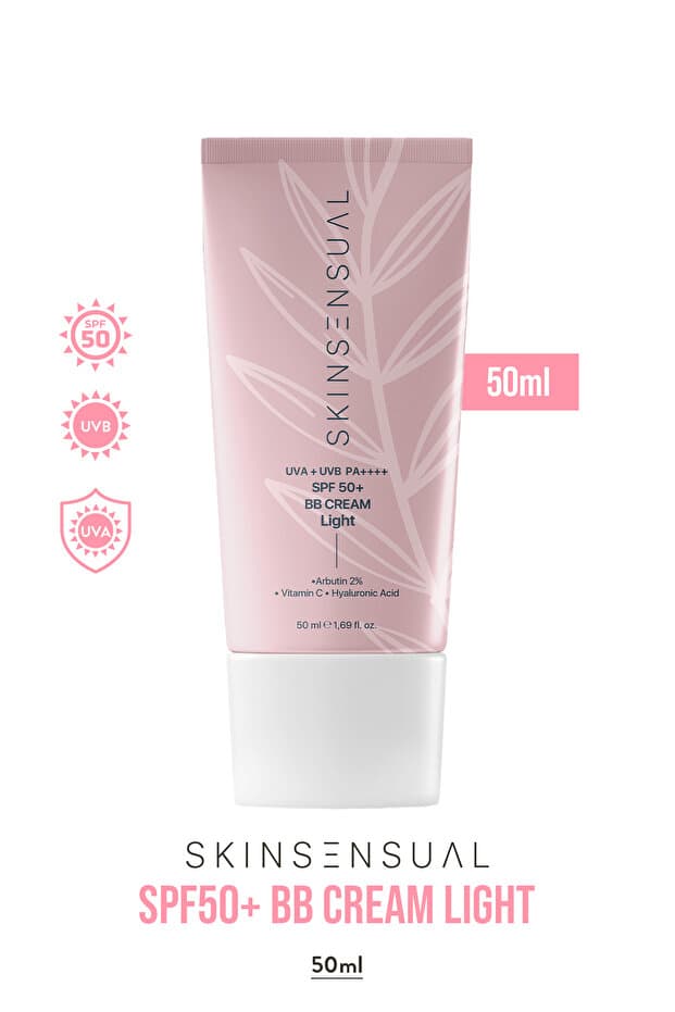 BB Krem Light 50ml | 50 Spf Uva/Uvb Pa++++ | Leke Oluşumunu Önlemeye Yardımcı, Aydınlık ve Canlılık