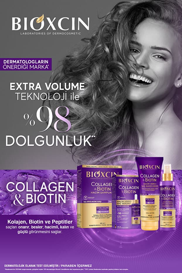 Collagen & Biotin Ekstra Hacim Şampuanı 3 X 300 ml 3 Al 2 Öde - Kolajen Biotin Ince Ve Seyrek Saçlar
