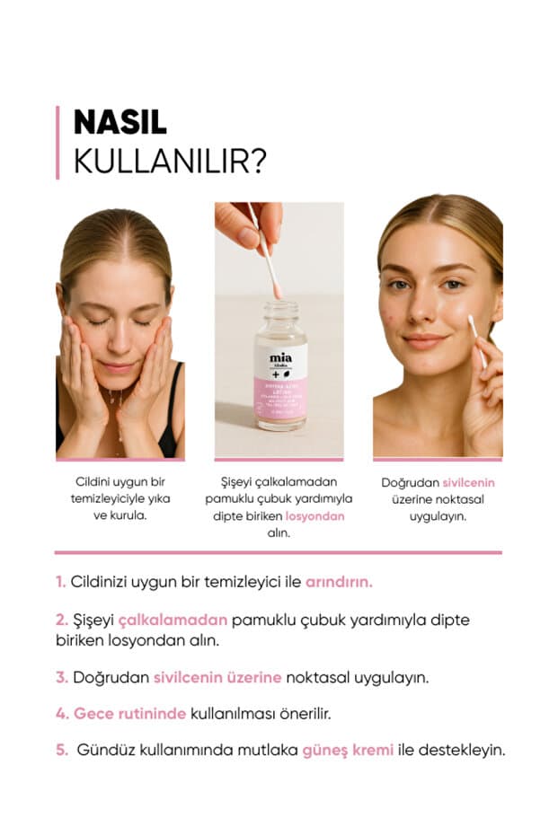 Akne Karşıtı Sivilce Kurutucu Losyon