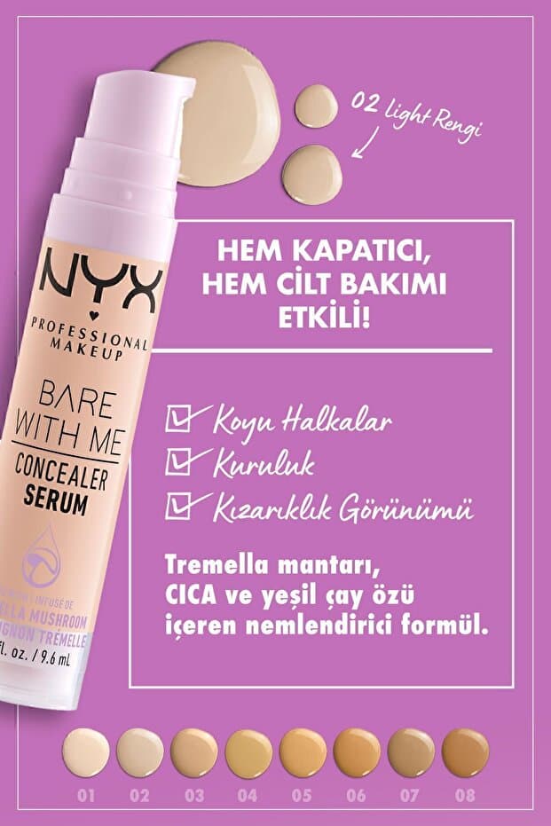 Bare With Me Kapatıcı Serum 02 Light Concealer