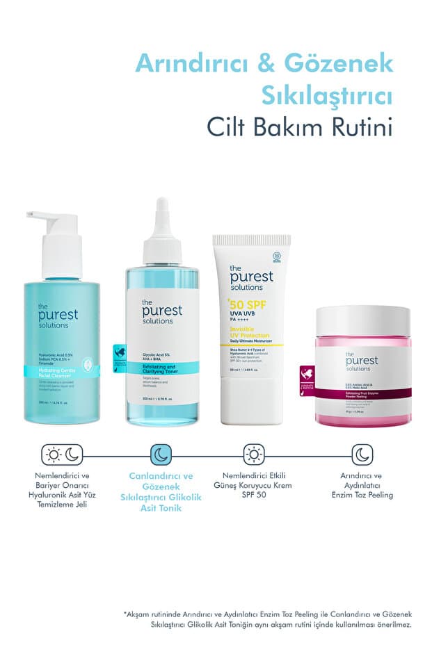 Canlandırıcı ve Gözenek Sıkılaştırıcı Glikolik Asit Tonik 200 ml