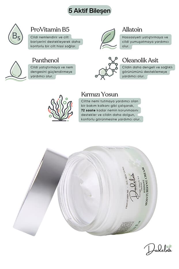 Su Bazlı Moisturizer Nemlendirici Aydınlatıcı Yüz Kremi | B5 - Kırmızı Yosun | Tüm Cilt Tipleri