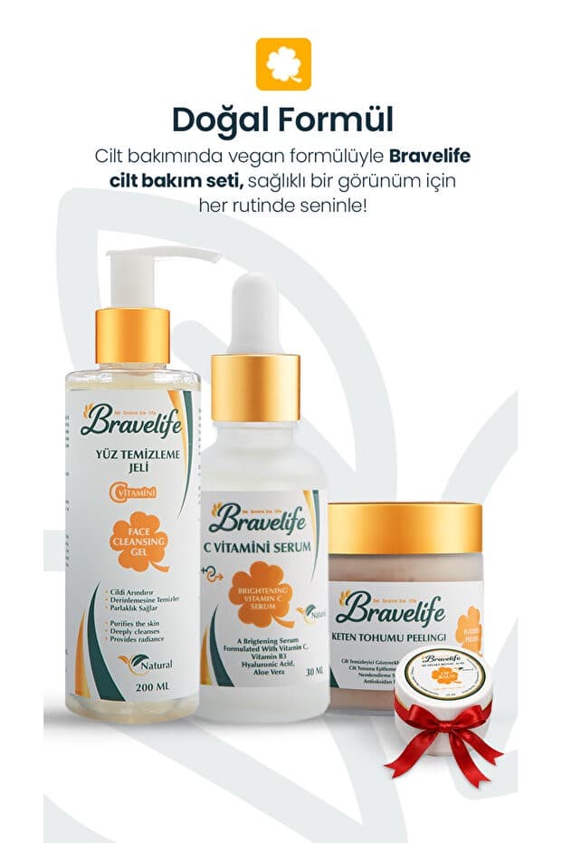 Leke Karşıtı Gözenek Sıkılaştırıcı Aloe Vera Aydınlatıcı Jel-C vitamini Serum-Keten Tohumu