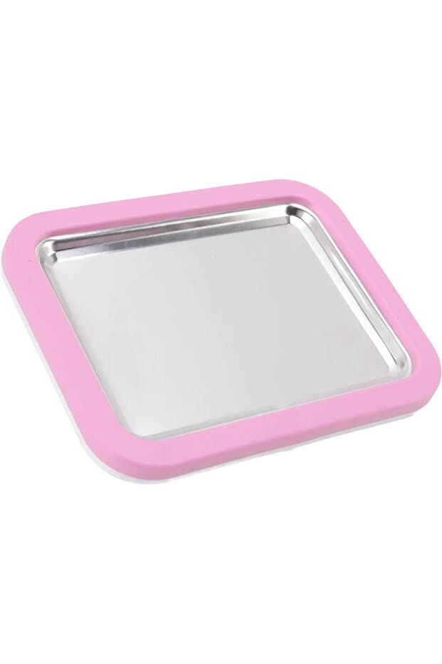 PEMBE Ev Tipi Rulo Dondurma Tepsisi Seti | Frozen Roll Ice Cream Makinesi | Spatulalı Buzlu Dondurma Yapma