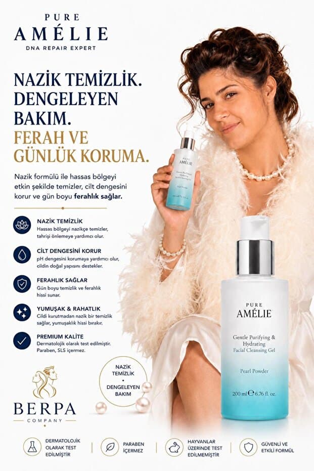Pure Amélie Nazik Arındırıcı ve Nemlendirici Yüz Temizleme Jeli