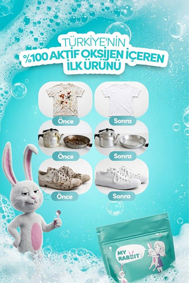 Çamaşır Ve Yüzey Için Çok Amaçlı Oksijenli Toz Leke Çıkarıcı ve beyazlatıcı 800 gr