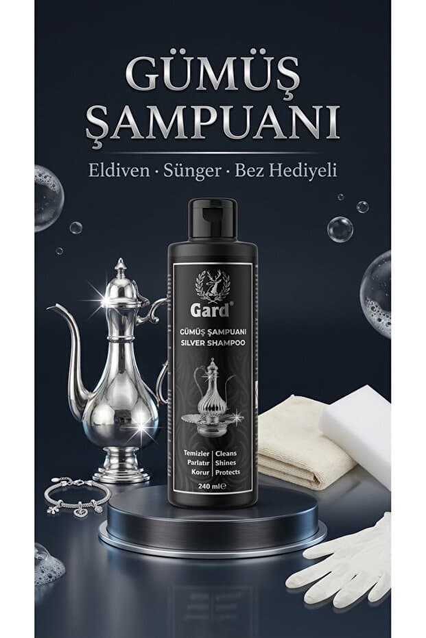 Gümüş Şampuanı 240 ml - Kararan Gümüş Takı, Bijuteri ve Eşya Temizleme Bakım