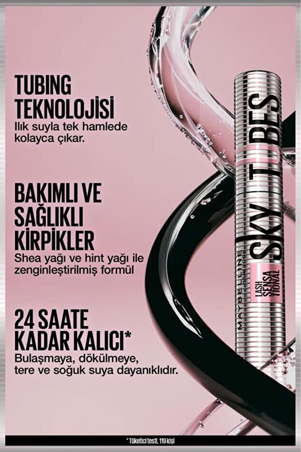 Lash Sensational Sky Tubes Maskara - Limitsiz Uzunluk ve Hacim Etkisi Veren Tubing Maskara