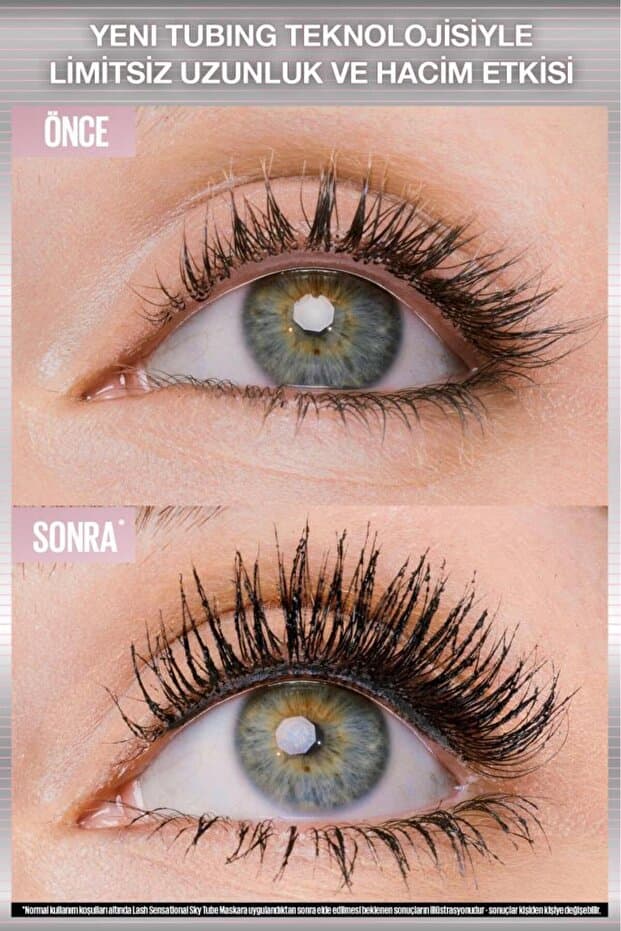 Lash Sensational Sky Tubes Maskara - Limitsiz Uzunluk ve Hacim Etkisi Veren Tubing Maskara