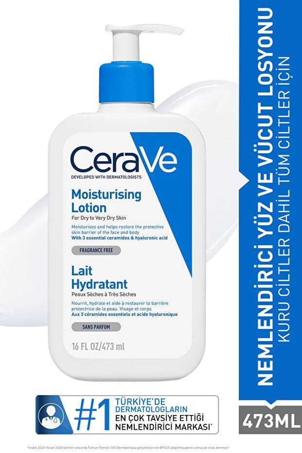 Hyalüronik Asit & Seramid İçerikli Nemlendirici Vücut Losyonu 473 ml
