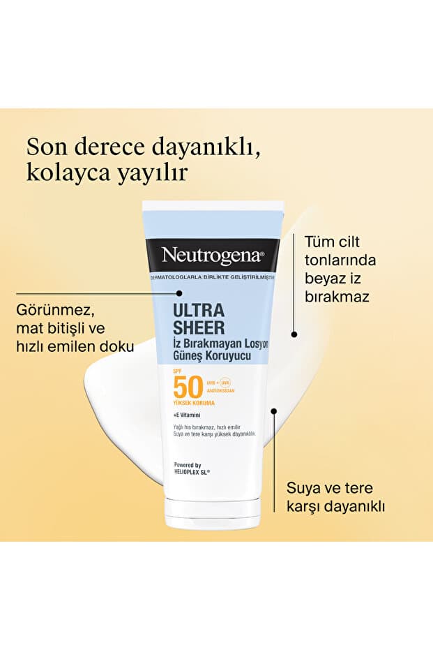 Ultra Sheer Nemlendirici Güneş Koruyucu Losyon SPF50, 200 ml