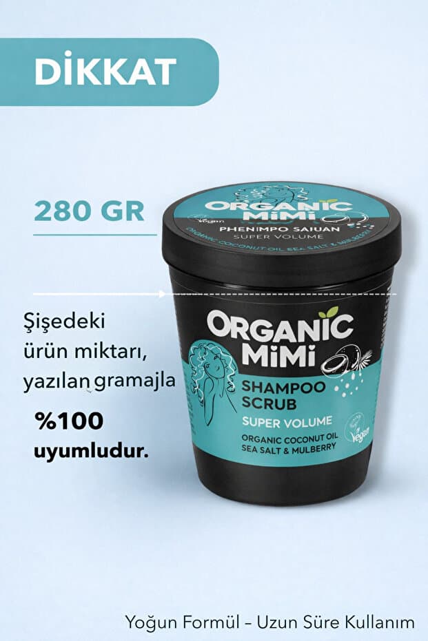 Peeling Şampuanı Deniz Tuzu ve Dut Özlü Kepek Önleyici Süper Hacim Kazandırıcı 280 G
