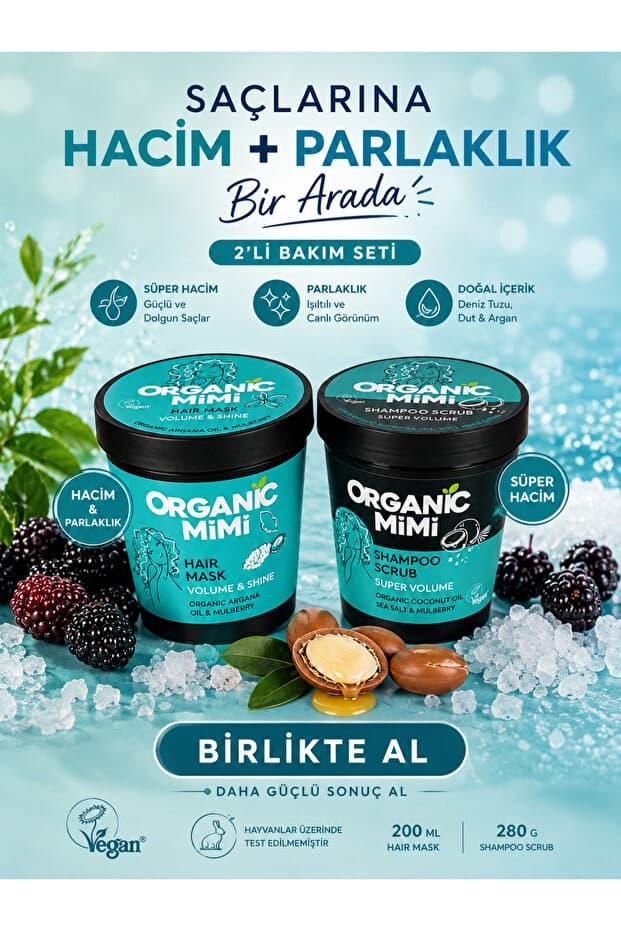 Peeling Şampuanı Deniz Tuzu ve Dut Özlü Kepek Önleyici Süper Hacim Kazandırıcı 280 G