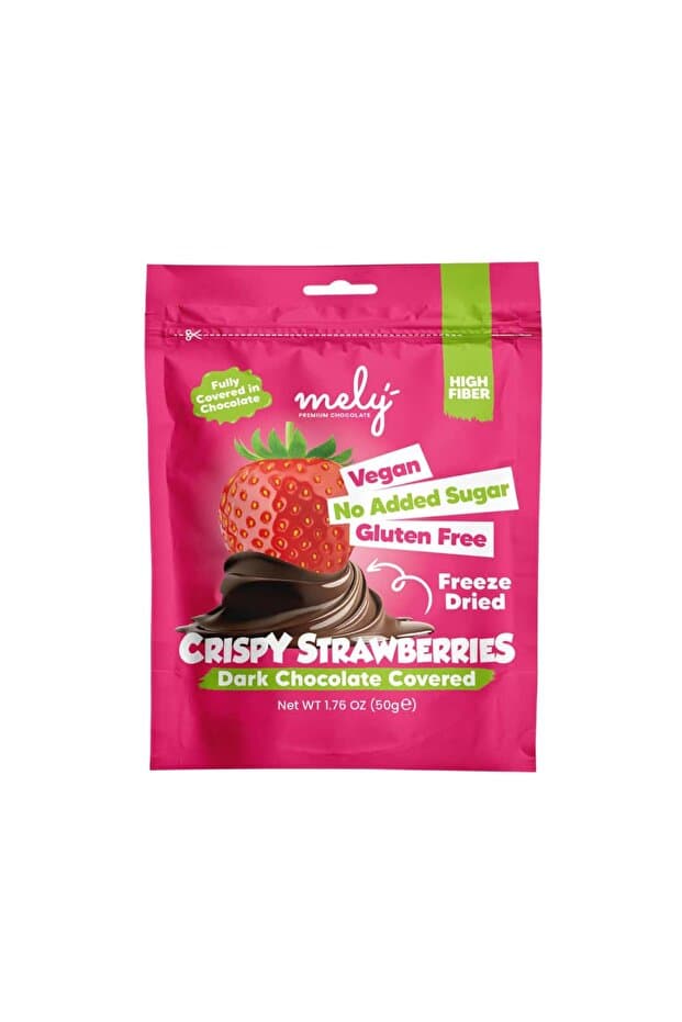 Şeker Ilavesiz Çikolata Kaplı Freeze Dry Çilek 50 G