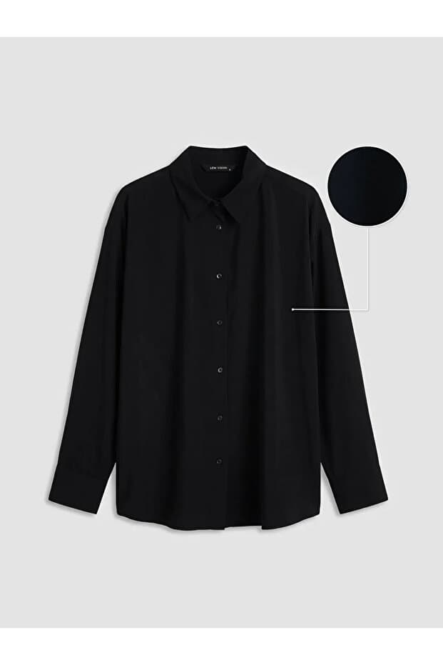 Siyah Oversize Kadın Gömlek