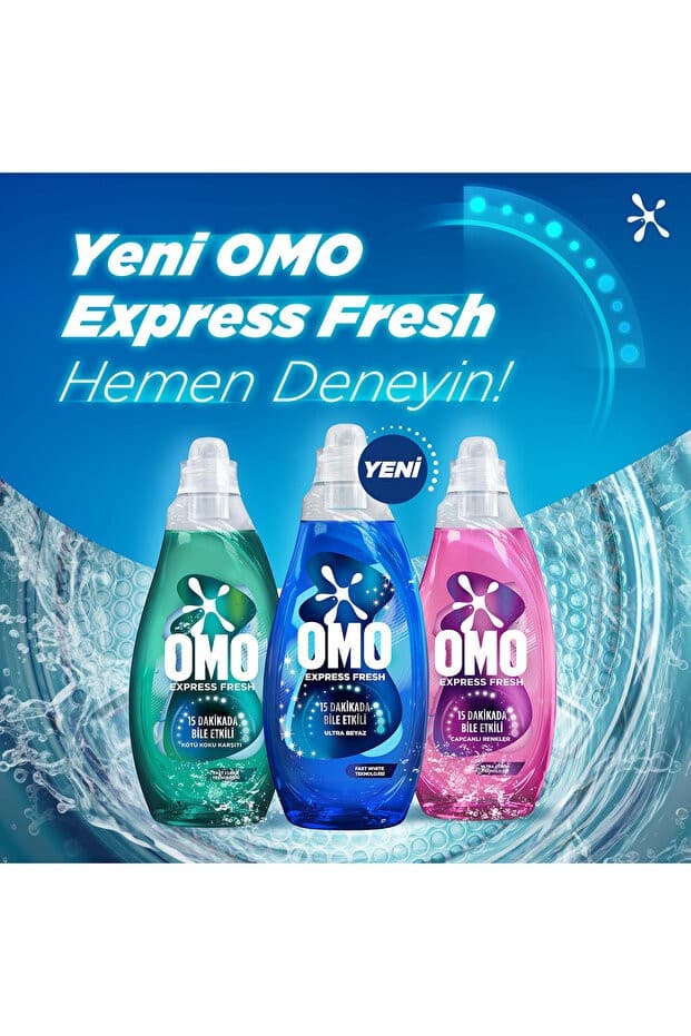 Express Fresh Ultra Beyaz Sıvı Çamaşır Deterjanı 1480 ml x3