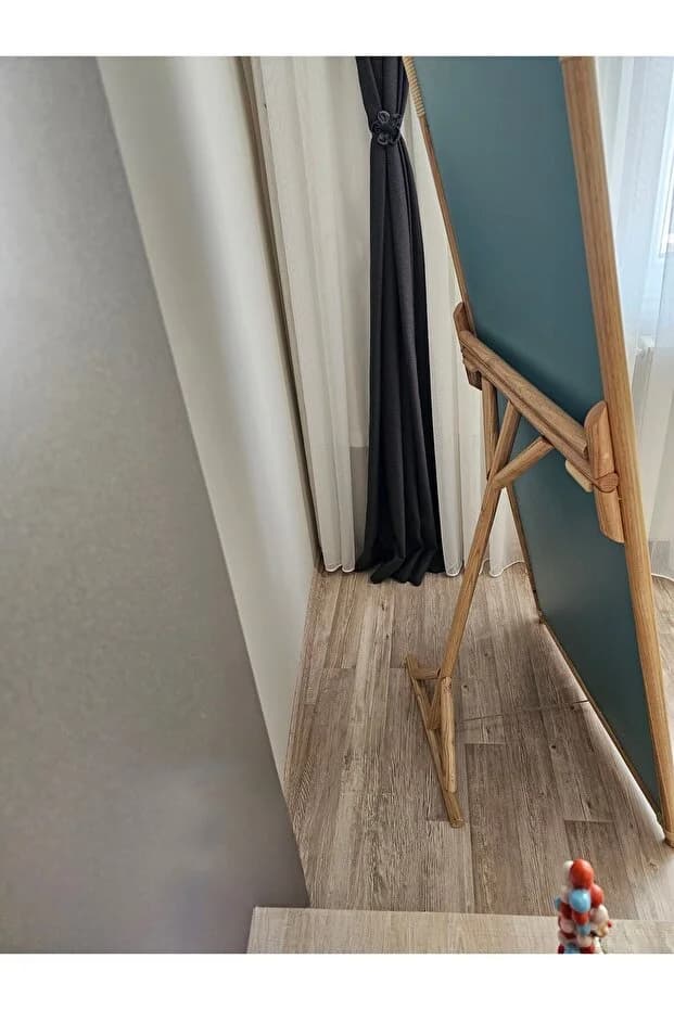 180x70 Ayaklı Bambu Boy Aynası – Bohem Stil El Yapımı Dekoratif Doğal Çerçeveli Ayna