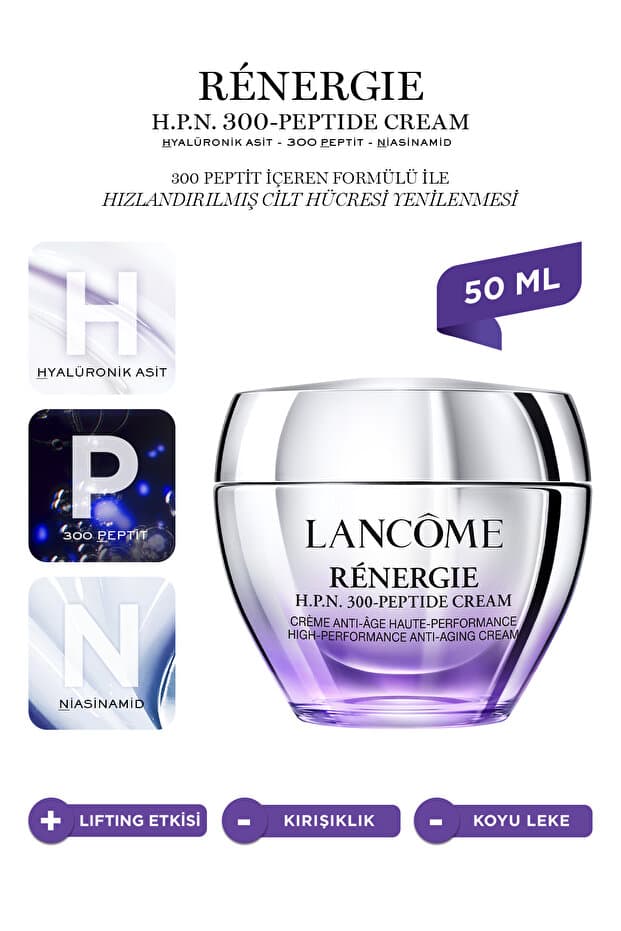 Renergie H.P.N (Hyalüronik Asit, 300-peptit, Niasinamid) Krem 50 ml 3614273924061